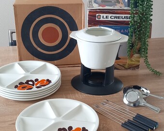 Service à fondue en fonte émaillée Le Creuset