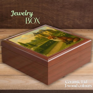 CHATEAUCORE FOX Charm Box | French Countryside Trinket Holder | Fox Art Keepsake Box | Jewelry Case | Cottagecore Gift Idea