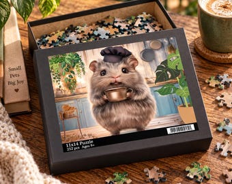 Guinea Pig Jigsaw Puzzle | Paris Cafe Theme, Relaxing Gift