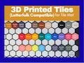 Tile Mat 3D Printed PLA Hexagon Tiles (Letterfolk Compatible) - 25 tiles per set