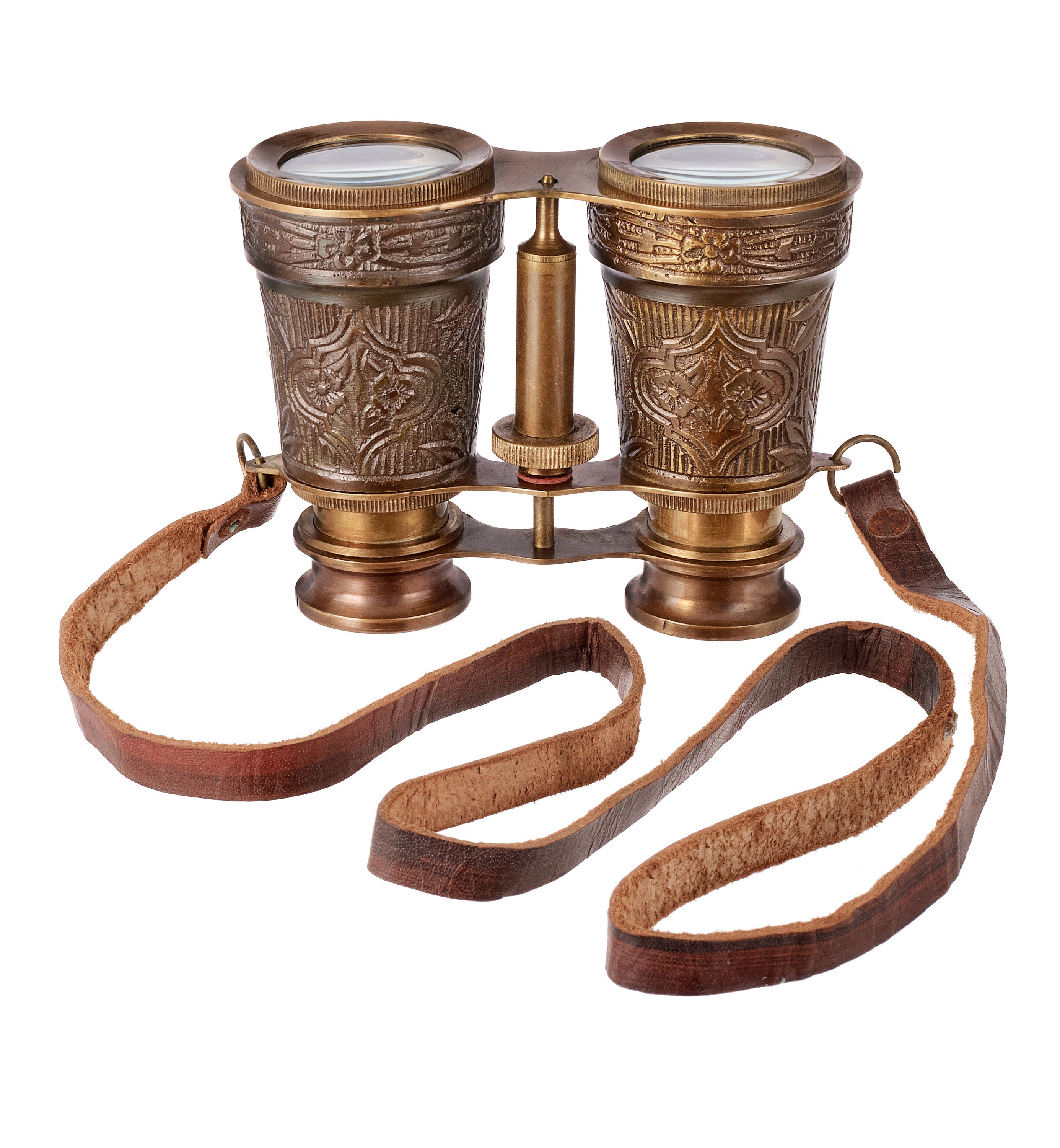 Jumelles antiques laiton Londres verre opéra CF fabriquées en France