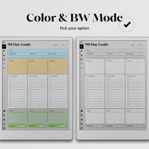 Goal Planner for Remarkable Paper Pro Template Eink Goal Tracker for ...
