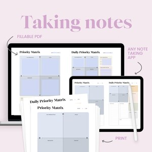 Priority Matrix Printable Template Eisenhover Decision Matrix Daily Productivity Planner Work To Do List Priority Matrix Office Fillable PDF