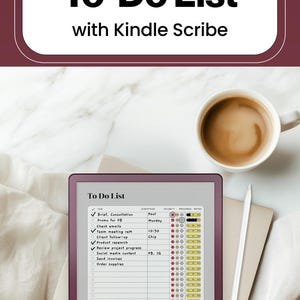 To Do List Template for Kindle Scribe Colorsoft To Do Notes for Kindle Checklist Task Tracker Bundle Business Planner Journal Workflow