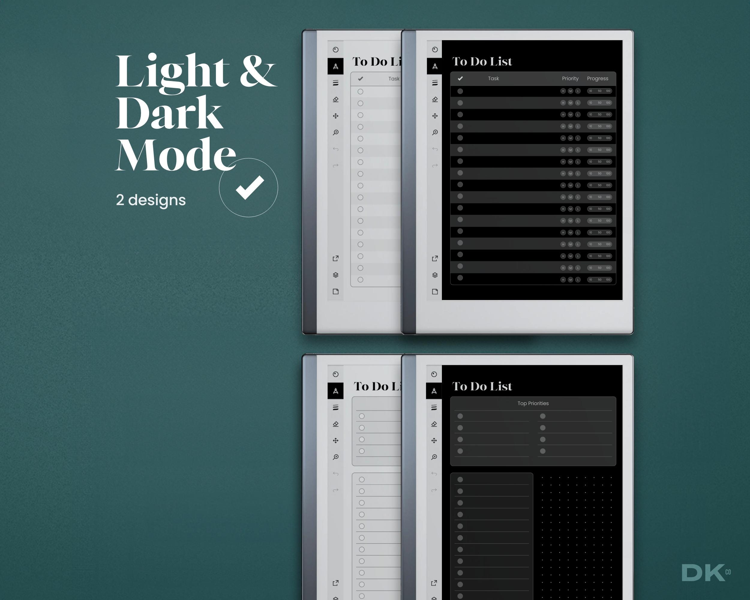 To Do List for Remarkable 2 and Remarkable Pure Template Simple Planner ...