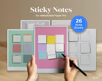 Sticky Notes for reMarkable Pro Template Sticker Note eink List Notebook for rMPP Template Planner Toolbar Space Color B&W Mode Notebook