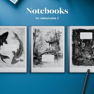 Notebook for Remarkable 2 Hyperlinked PDF Notebook Cover eink for reMarkable Template Planner Organiser Note Logbook Notepad Wide Rule