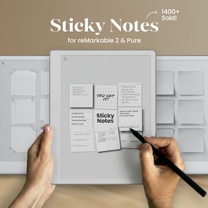 Note adesive per reMarkable 2 e reMarkable Pure Modello Adesivo Nota e-ink Elenco Quaderno Agenda Accessori Barra degli strumenti Riga larga Modalità scura