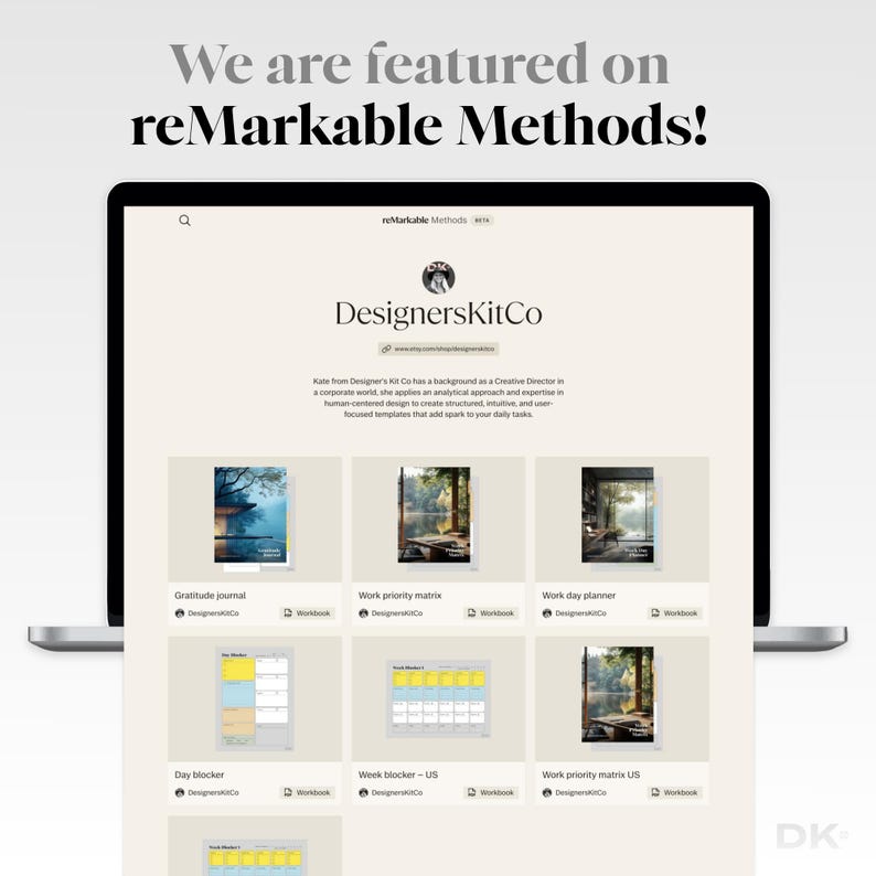 Hyperlinked Notebook Bundle for reMarkable Paper Pro Minimalist eInk Notebook Digital Journal Notebook Template for reMarkable Planner image 9