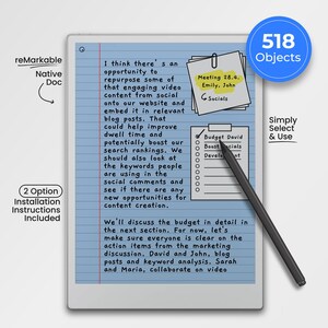 Shapes and Diagrams for reMarkable Paper Pro Template Stickers for reMarkable Ready to Use Business Visuals Hyperlinked Notebook rMPP rmdoc