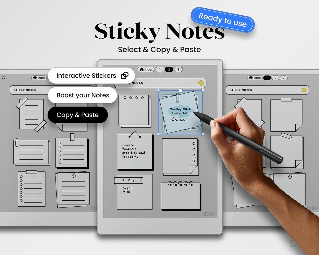 Stickers for Remarkable Paper Pro Template Shapes Objects for ...