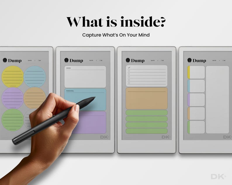 Brain Dump Template for reMarkable Move Brain Dump Digital Planner for reMarkable Paper Pro Move Checklist Template Organiser Task Tracker