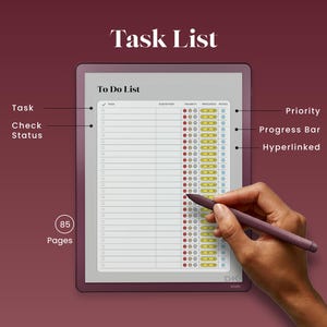 To Do List Template for Kindle Scribe Colorsoft To Do Notes for Kindle Checklist Task Tracker Bundle Business Planner Journal Workflow