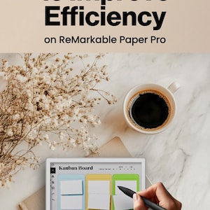 Kanban Board for reMarkable Paper Pro Template Kanban Board Digital Planner Checklist Template Organizer for rMPP Toolbar Wide Space Rule