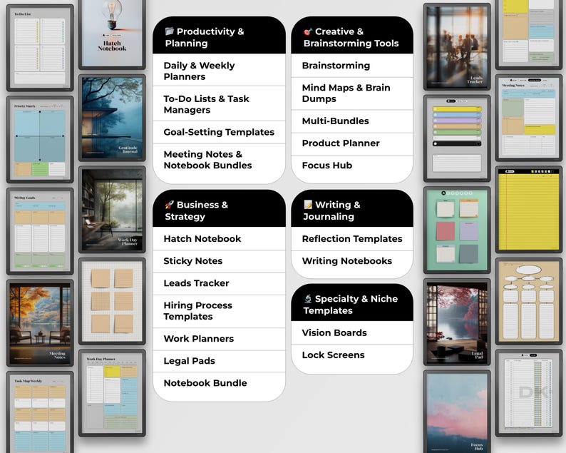 Productivity Bundle for Kindle Scribe Colorsoft | 900+ Items (Digital Download)