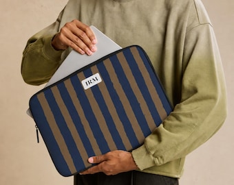 Striped Hard Shell Laptop Case for MacBook Air 13 15 Inch and MacBook Pro Protective Colorful Cover Gift for Him Coworker Graduation