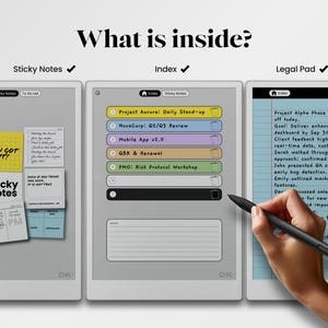 Legal Pad for reMarkable Paper Pro Template Legal Notebook Memo Pad fits reMarkable Pro Template Note Pad Hyperlinked PDF Planner Color