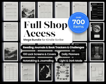 Productivity Bundle for Kindle Scribe Template 2026 Calendar Meeting Template Lock Screen Planner Notebook Cover Journal Ultimate Bundle