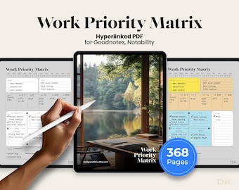 Work Priority Matrix for Goodnotes Template Eisenhower Matrix Daily Work Task Checklist To Do Office Manager Organizer for Notability iPad