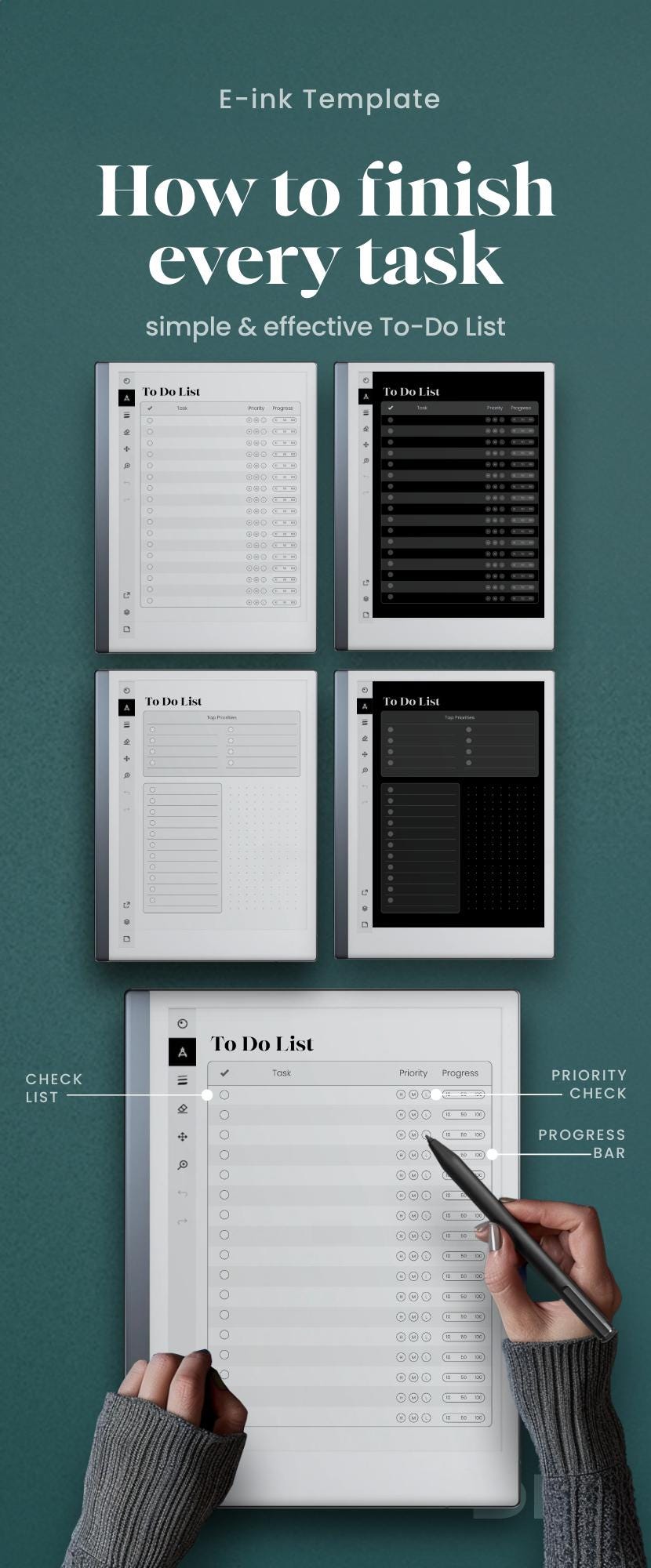 To Do List for Remarkable 2 Template Simple Planner Fits Remarkable ...