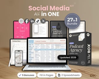 Social Media Agency Printable Template Social Media Manager Template Digital Agency Content Creator Social Media Calendar Agency Client