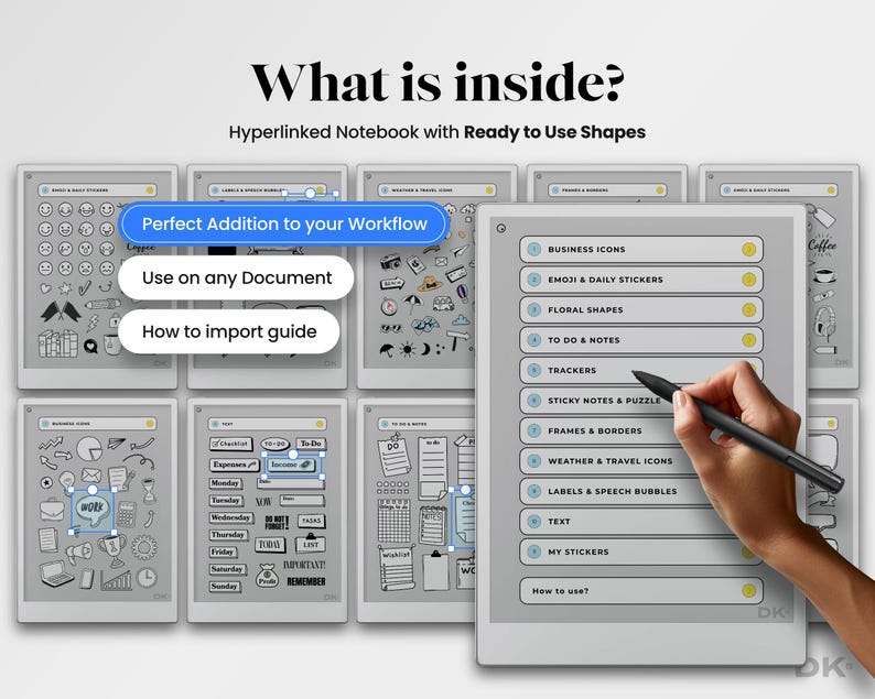 Stickers for Remarkable Paper Pro Template Stickers for Remarkable Pro ...