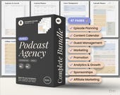 Podcast Planner Printable Template Podcast Script Hosting Podcast Guest Outreach Template Audio Content Calendar Podcast Analytics Tracker