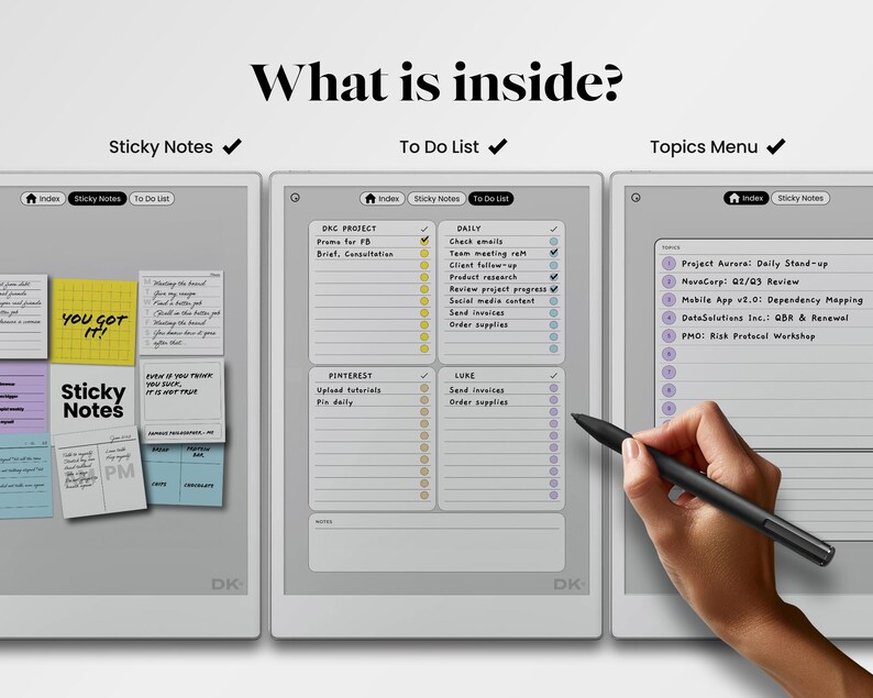Note Summary for Remarkable Pro Meeting Book for Remarkable Paper Pro ...