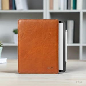 Premium Leather Case for Kindle Scribe Colorsoft Sleeve with Pen Holder Folio Cover Protective Pouch