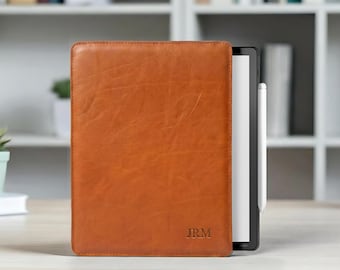 Premium Leather Case for Kindle Scribe Colorsoft Sleeve with Pen Holder Folio Cover Protective Pouch