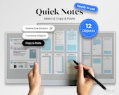 Sticky Notes for reMarkable Pro Template Project Task Planner Notebook fits reMarkable Paper Pro Copy Paste Icon Note Daily Tracker Stickers