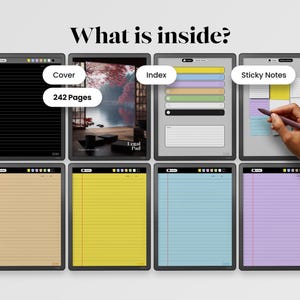 Legal Pad for Kindle Scribe Colorsoft Digital Notes Template Productivity Memo Notebook Hyperlinked PDF Planner
