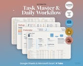 Automated Task Master & Workflow Organizer (Google Sheets, Excel)