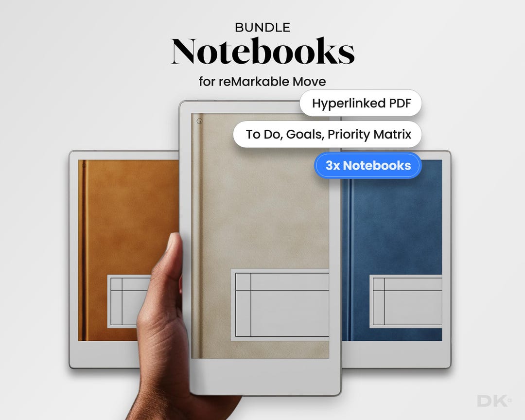 Notebook Bundle for Remarkable Move Notepad Bundle for Remarkable Paper