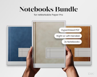 Hyperlinked Notebook Bundle for reMarkable Paper Pro Minimalist eInk Notebook Digital  Journal Notebook Template for reMarkable Planner