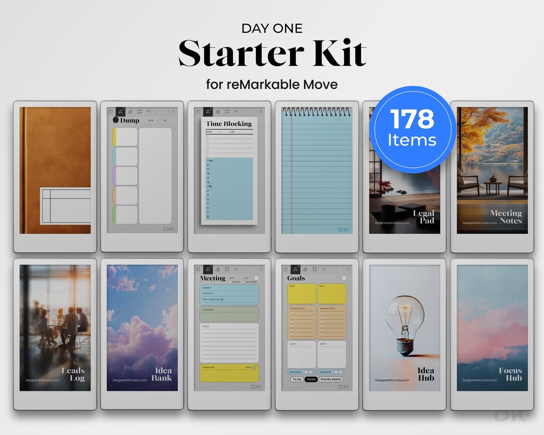 Shop Bundle for Remarkable Move Notepad Pack for Remarkable Paper Pro ...
