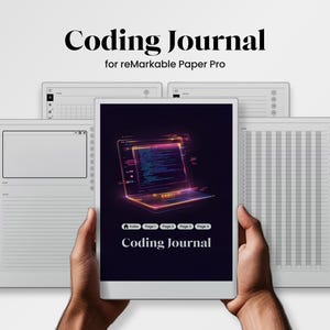 Carnet de codage du modèle Pro de journal de codage pour reMarkable Paper Notes pour les codeurs pour le modèle reMarkable Pro pour rMPP