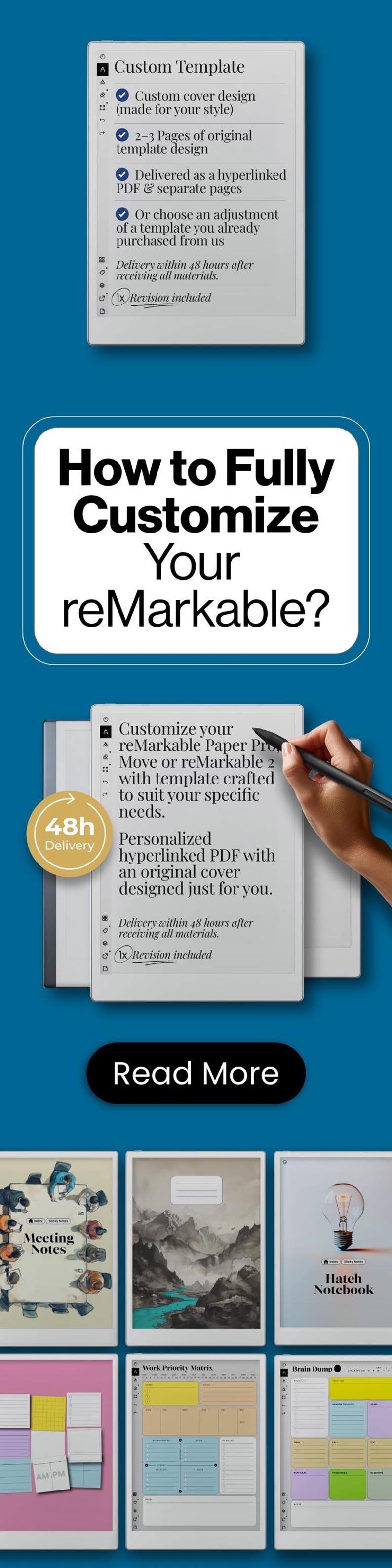 Custom Template for Remarkable Paper Pro Template Fits Remarkable Paper ...