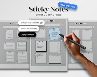 Stickers for reMarkable Paper Pro Template Shapes Objects for reMarkable Sticky Notes Notebook Template Business Visuals Hyperlinked rmdoc