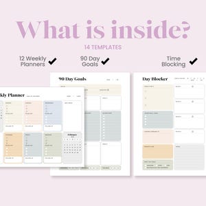 Digital Planner PDF Productivity Planner Download Work From Home Time Management System Gift for Coworker Meeting Note Template Student