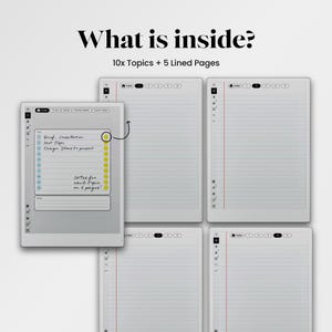 Hyperlinked Notebook Bundle for reMarkable Paper Pro Minimalist eInk Notebook Digital  Journal Notebook Template for reMarkable Planner