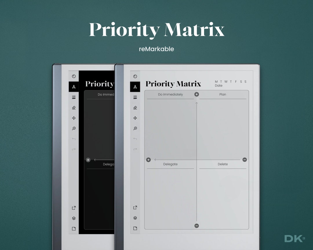 Remarkable Priority Matrix Task Tracker Planner Eisenhover Decision ...