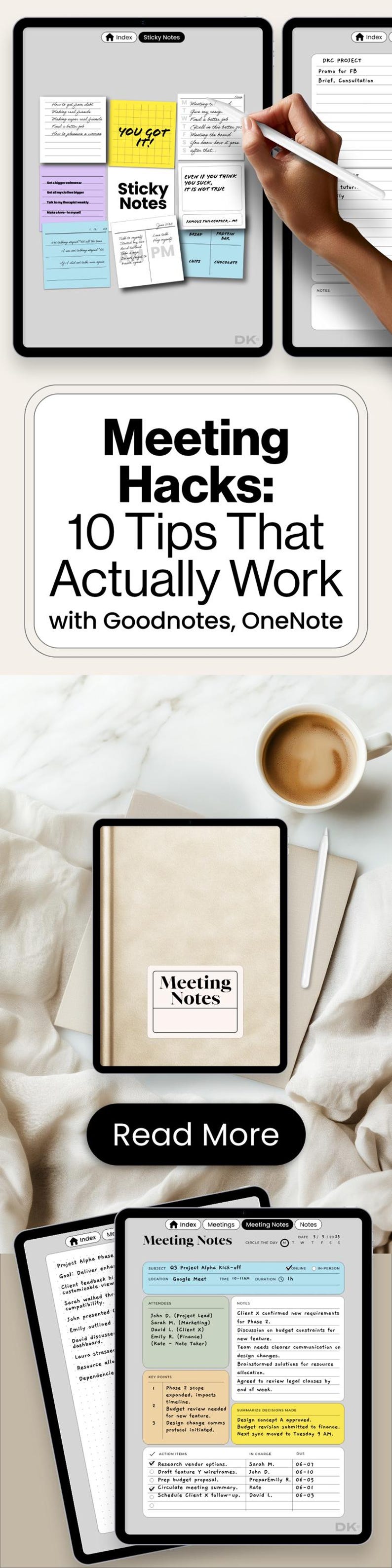 Digital Meeting Notebook for Goodnotes Meeting Minutes for Notability Note Taking Meeting Notes Business Meeting Minutes for Goodnotes