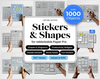 Stickers Bundle 2027 for reMarkable Paper Pro Template Stickers for reMarkable Pro Shapes Copy Paste Icon To Do reMarkable Notebook rmdoc