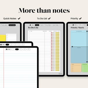 Hyperlinked Notebook Bundle for Goodnotes Minimalist iPad Notebook Digital Journal Template for Notability Planner Note Taking Set