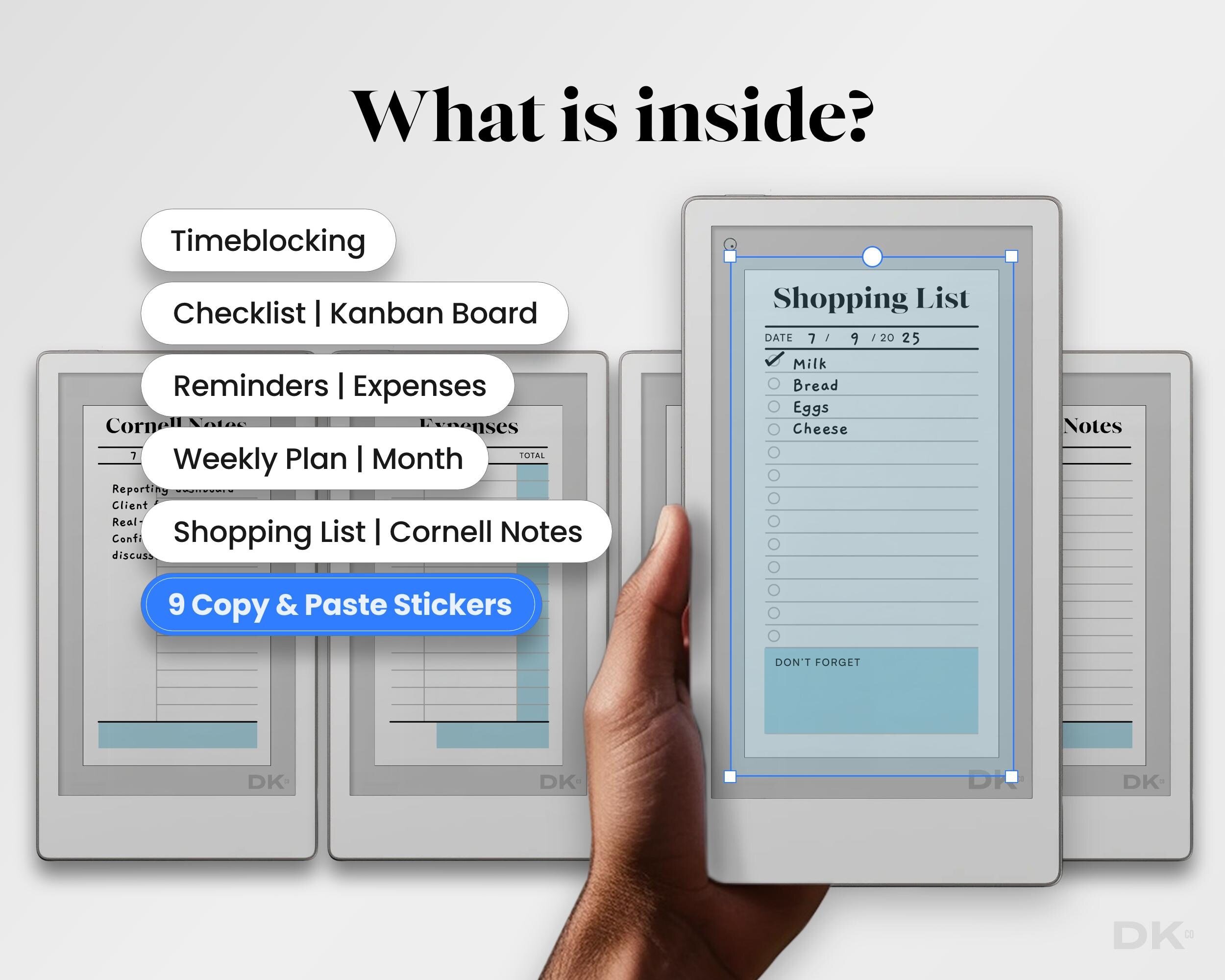 Sticky Notes for Remarkable Move Template Project Task Planner Notebook ...