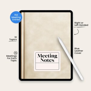 Digital Meeting Notebook for Goodnotes Meeting Minutes for Notability Note Taking Meeting Notes Business Meeting Minutes for Goodnotes