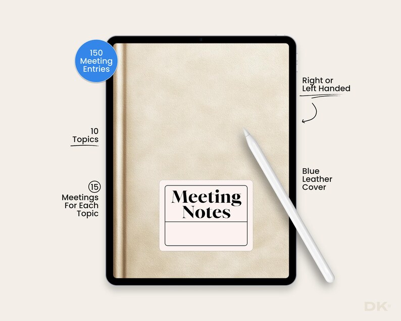 Digital Meeting Notebook for Goodnotes Meeting Minutes for Notability Note Taking Meeting Notes Business Meeting Minutes for Goodnotes