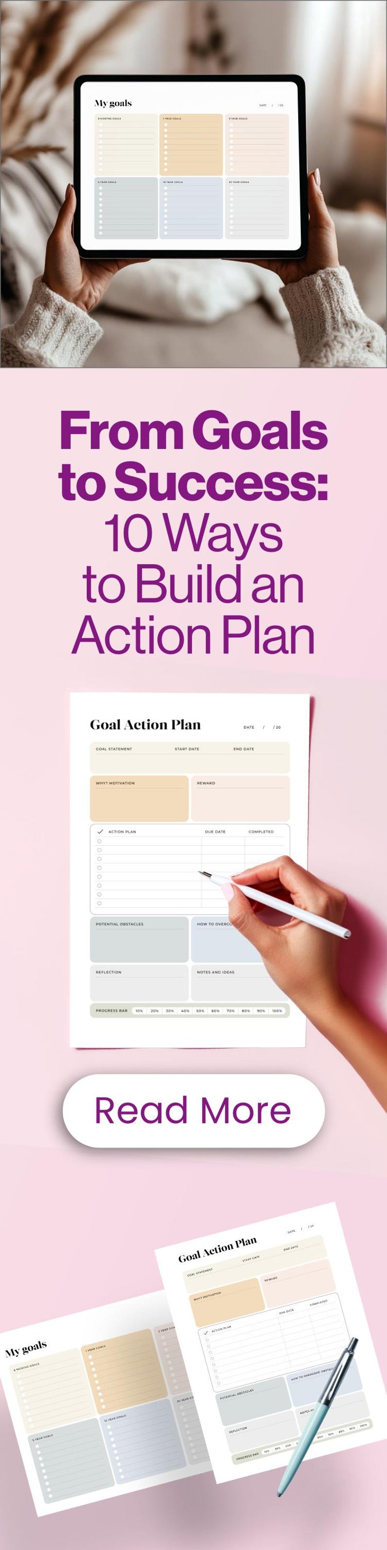 Goal Setting Planner Printable Goal Orientation Planner Yearly Goal Work Business Tracker Life Goal Spreadsheet Work Planner Productivity