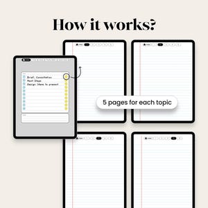 Hyperlinked Notebook Bundle for Goodnotes Minimalist iPad Notebook Digital Journal Template for Notability Planner Note Taking Set